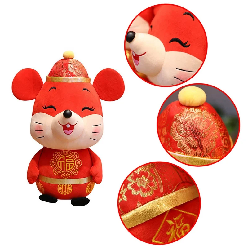 Год крысы Tangzhuang Fortune mouse китайский год вечерние украшения плюшевые игрушки подарок