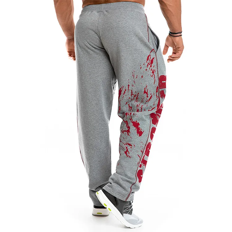 Спортивные штаны для фитнеса, бега, повседневные штаны, мужские спортивные штаны, Осенние хлопковые эластичные спортивные штаны, модные уличные штаны для мужчин