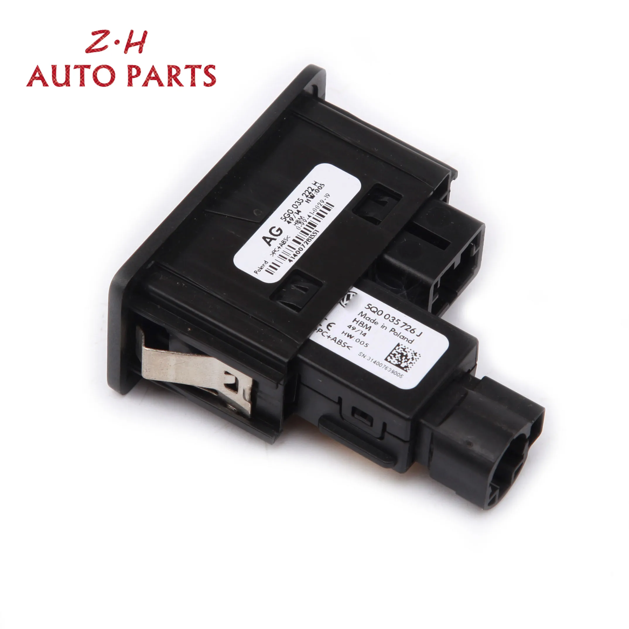  5Q0 035 726 J 5G0035222F PUERTO DE AUX-IN USB en Kit de enchufe de conexión CarPlay MDI USB AMI ins