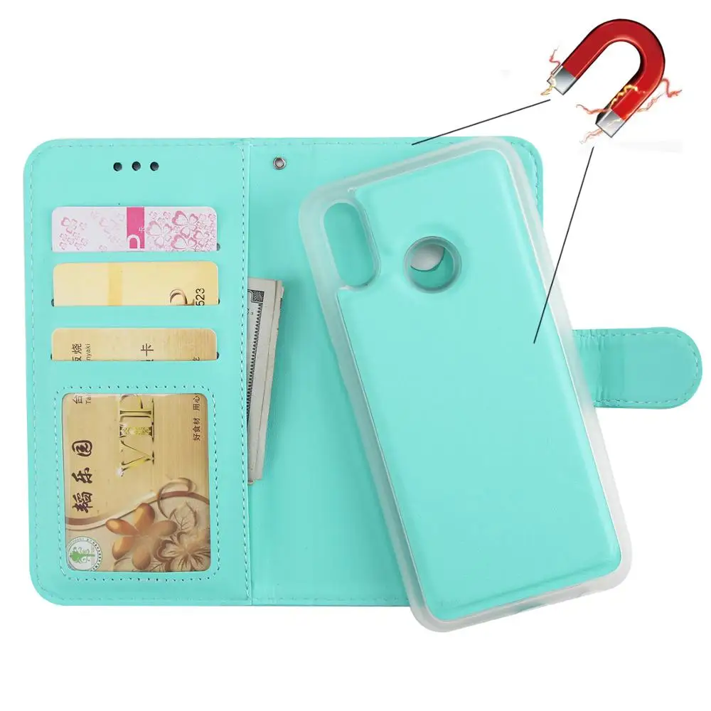 Green Для huawei P20 P10 P9 P8Lite P20 Pro Чехол Магнитный съемный кожаный бумажник Folio чехол для huawei mate 20 Pro - Цвет: Green