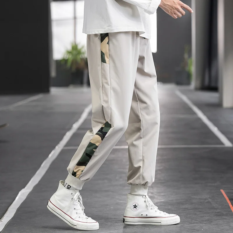 

Sports spring autumn rock black red men's pants fashion jogging casual skateboard pants