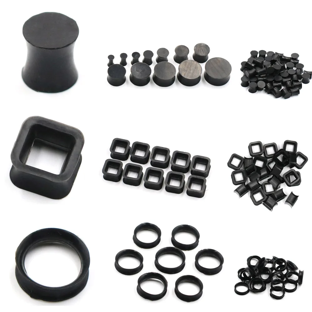 

2pcs/lot Different Shape Double Flared Ear Plugs Flesh Tunnel Ear Gauge Expander Stretcher Ear Piercings Jewelry 4-22mm