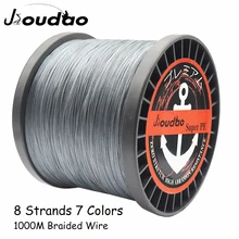 Jioudao Braid Fishing Line 1000M 8 Strands Multifilament Fishing Wire Carp Fishing 0.08mm-0.8mm 8LB-160LB for Carp Fishing