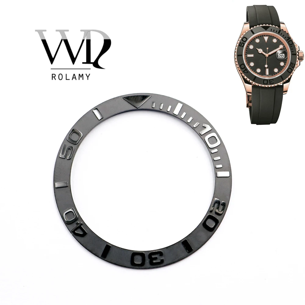 

Rolamy Wholesale New Popular Replacement Gray/Black Watch Pure Ceramic Bezel Insert For Rolex 38mm 116655 YACHTMASTER OYSTERFLEX