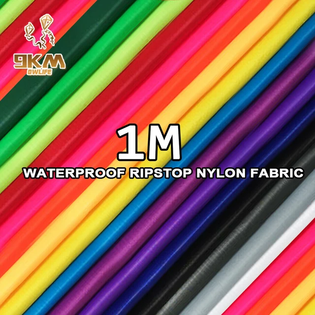 40D Thin Waterproof Ripstop Nylon Fabric PU Coated For Outdoor Fly a Kite Flags Making Accessories 20 Colors 1