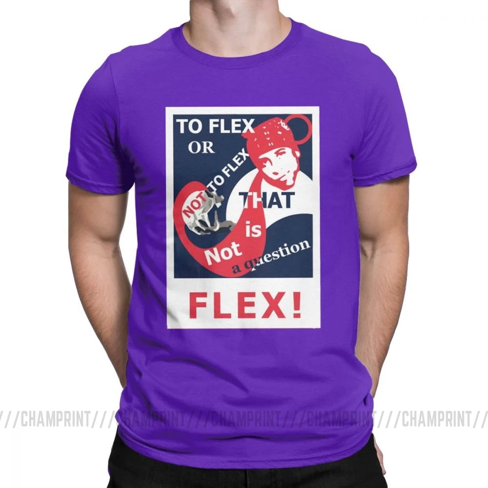 To Flex Or Not To Flex That Is A Question футболка для мужчин Ricardo Milos Эстетическая Vaporwave забавные хлопковые футболки подарок идея Топы - Цвет: Фиолетовый
