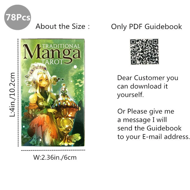 Traditional Manga Tarot Cards Pdf Guidebook English Oracle Cards Women  Girls Tarot Deck Board Game For Gift - Board Game - AliExpress