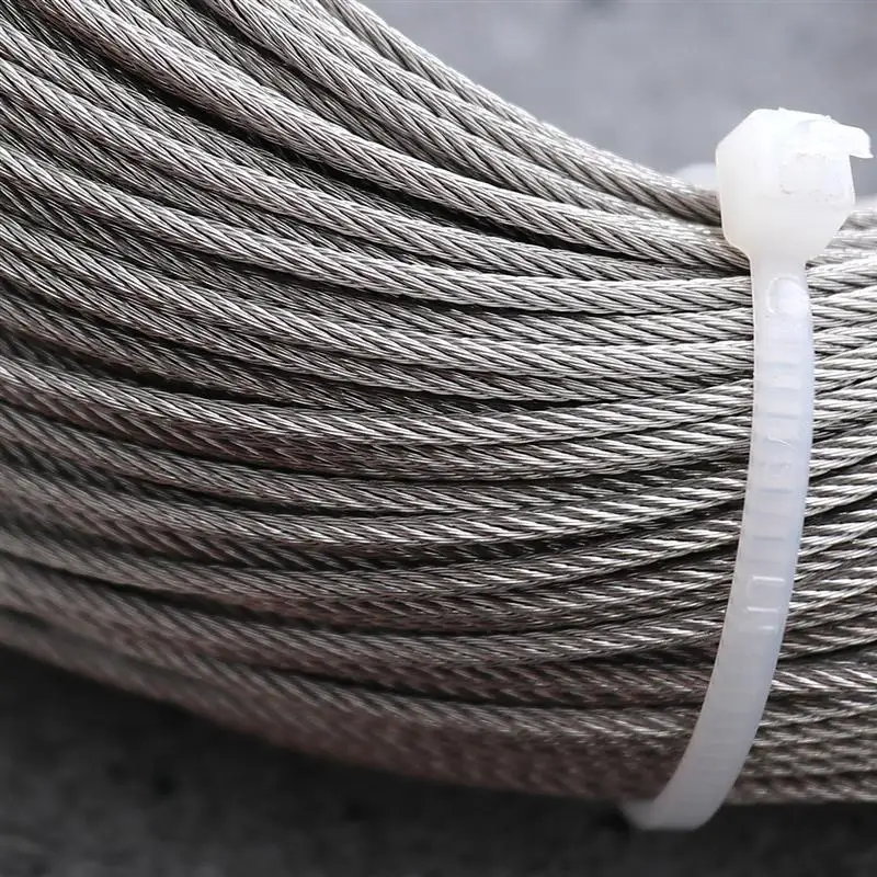 1PC Laundry Clotheslines 304 Stainless Steel Long Roll of 50 Meters Hard Sturdy Steel Steel Wire Ropes 3