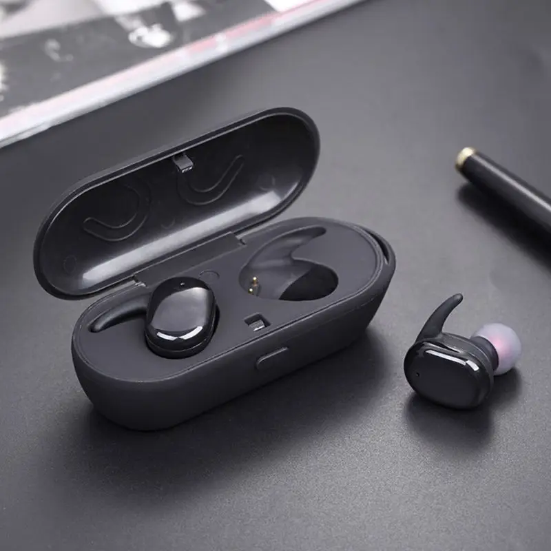 1 пара беспроводных Bluetooth наушников в уши, стерео магнитные наушники, Спортивная гарнитура с сенсорным управлением, портативная зарядная коробка, наушники-вкладыши