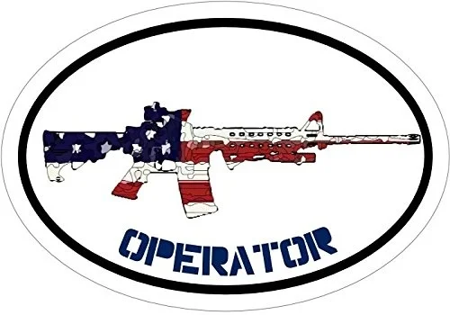 Для оператора американский флаг AR-15 виниловая наклейка Ar15 бампер стикер большой