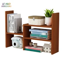 Creative computer desk bookshelf simple wood shelf small office storage frame desktop bookcase for office study home furniture desktop home modern simple computer desk