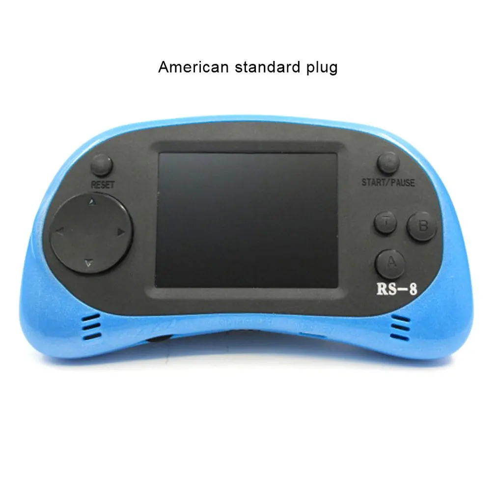US plug blue RS-8X Handheld Video Game Console Player Family Recreation Gaming System Built-in HD TV AV Output Games - Цвет: US plug blue