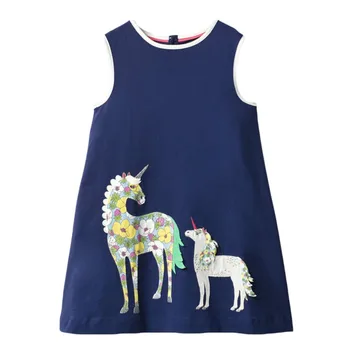 

Little maven 2020 new summer baby girls clothes brand dress kids cotton animal print fashion sundresses