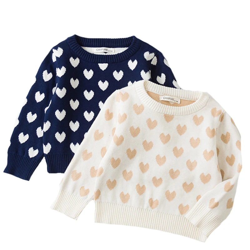 Girls Sweaters Pullover Knit Kids Winter Children Clothing Autumn Boys Casual 1-6 Yrs