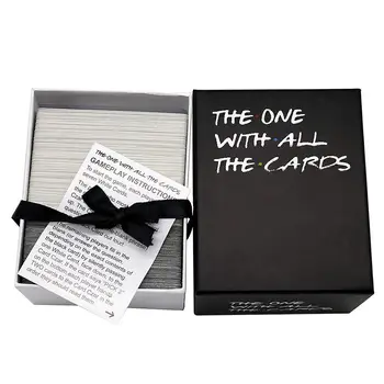 

90 Black +144 White Cards English Version The One with All The Cards Against Family Friends Interactive Strategy Board Game Toy