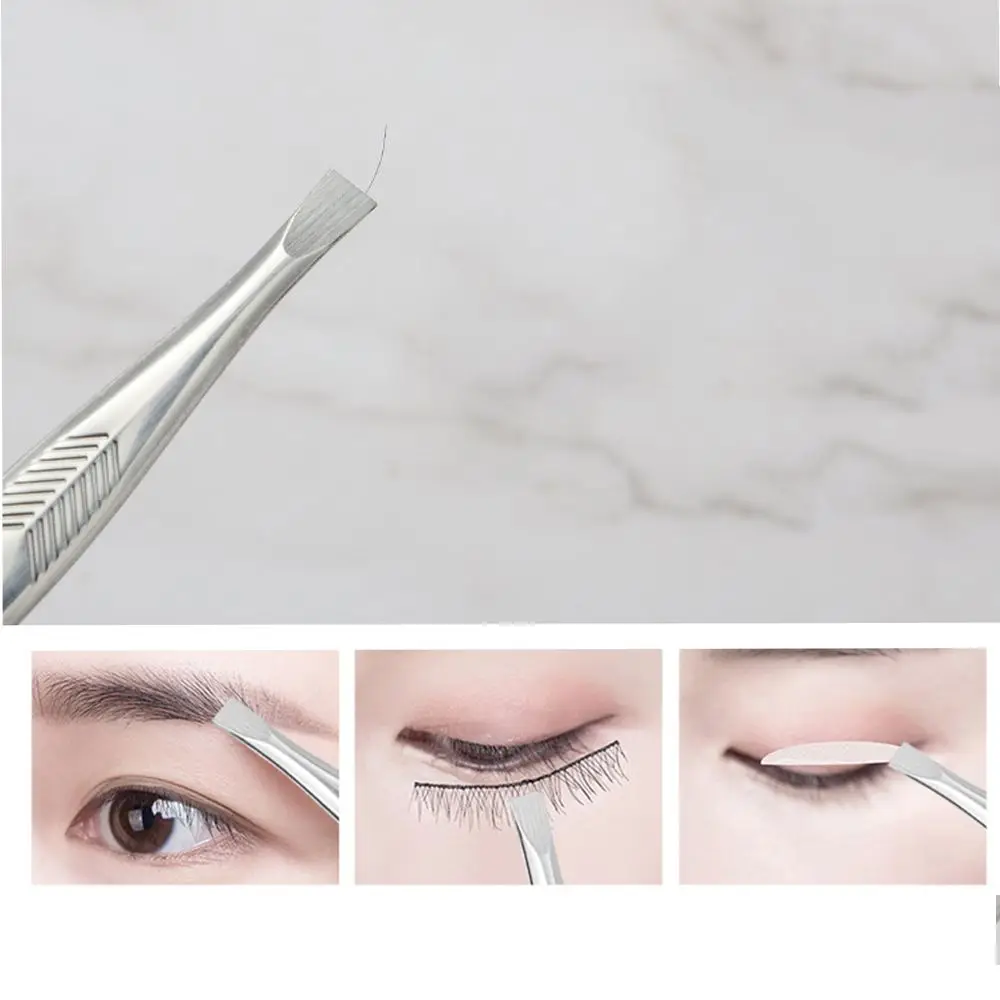 Multipurpose Stainless Steel Eyebrow Tweezer for Facial Hair Ingrown Hair Removal For Plucking Eyebrows Repair Clip Beards Tool 4