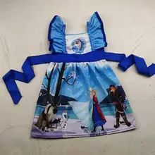 Новинка; модное Тканое платье для девочек с рисунком и поясом; бутик; одежда для детей