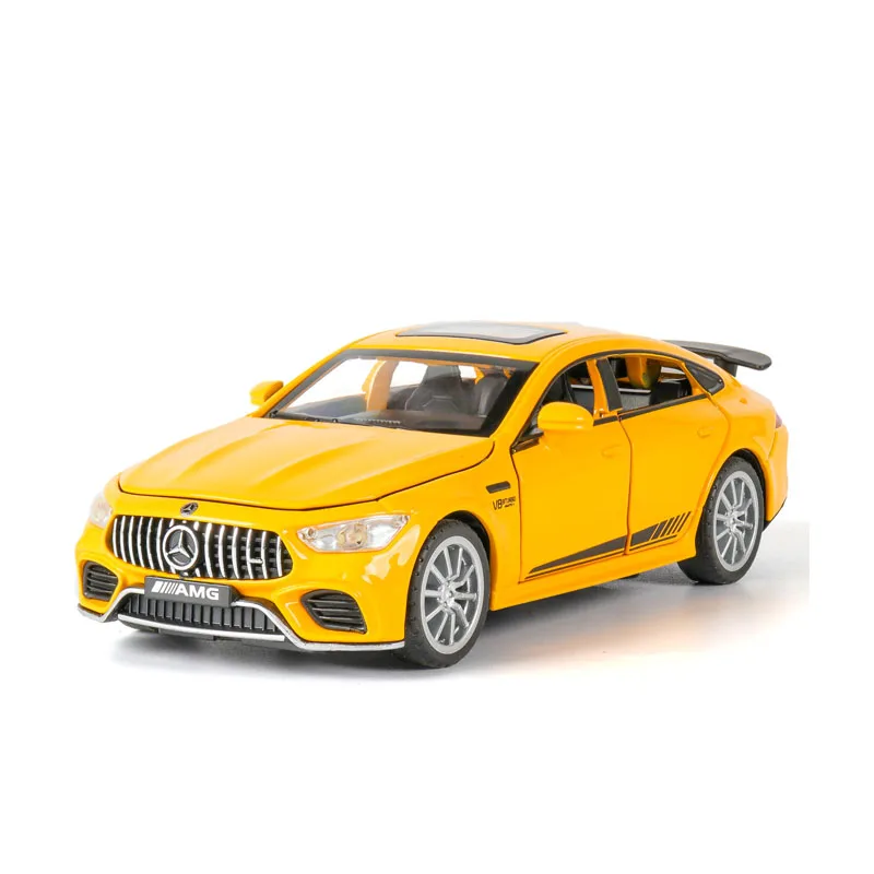 1:32 GT63 AMG, модель автомобиля из сплава, модель автомобиля, игрушечный демонстрационный звуковой светильник, игрушка, Обучающие принадлежности, автомобиль для детей, подарок - Цвет: Цвет: желтый