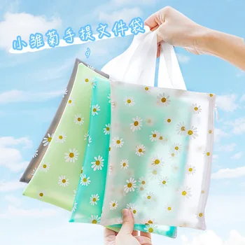 

Kawaii File Bag Student Stationery Storage Pencil Case Simple Cosmetic Storage Bag PVC Tote Bag Schools Offices Stationery