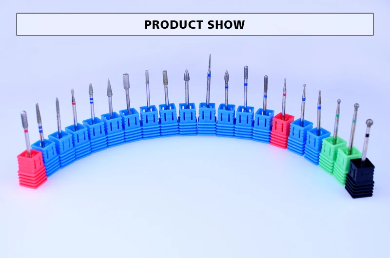 20 Types Milling Cutter For Manicure Diamond Nail Drill Bits Rotate Burr Electric Nail Drill Pedicure Remove Tool Accessory