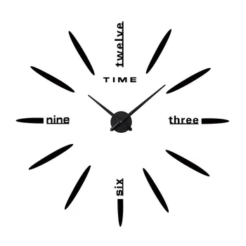 

Super Size Wall Clock DIY Silent Stickers Acrylic Wall Watch Modern Design Living Room Decoration
