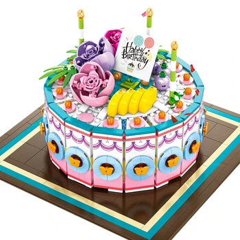 

Sembo Wedding Birthday Cake 2 in 1 Building block assembling Education Toy Brick For Children's Gift free shipping