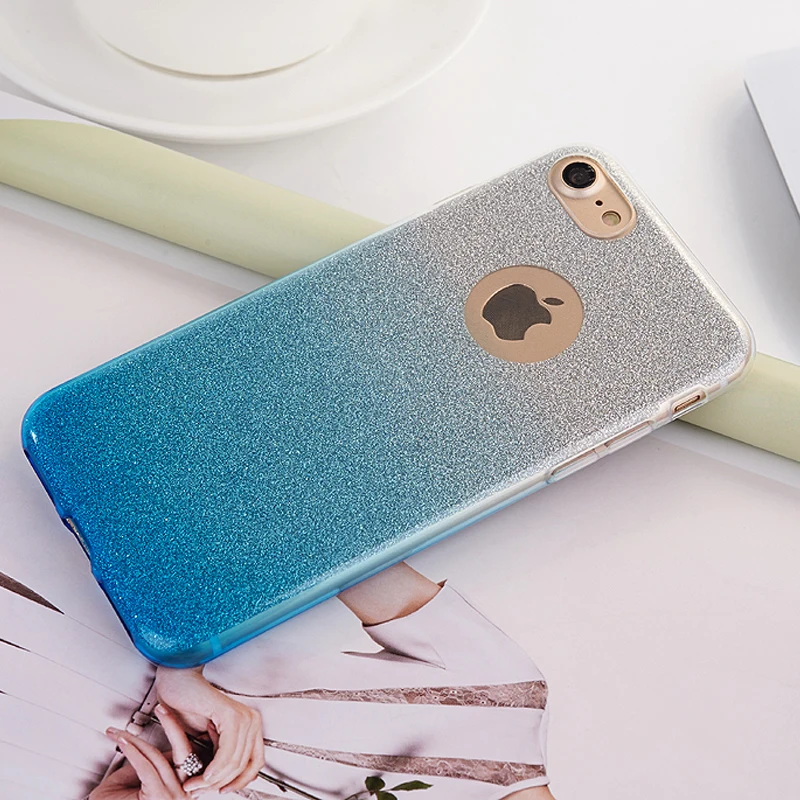 Sinzean 100 шт для IPHONE XS MAX/XR ультра тонкий градиентный Мягкий ТПУ чехол для IPHONE 678 Plus/5s Красочный Блестящий силиконовый чехол