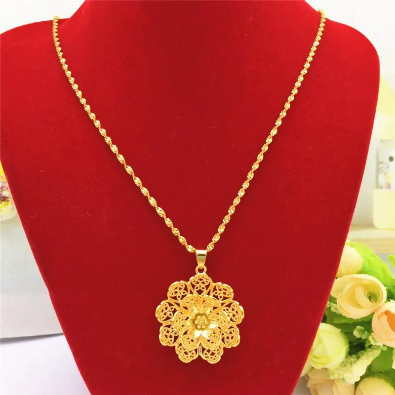 Fashion 14K Emas Kalung untuk Wanita 