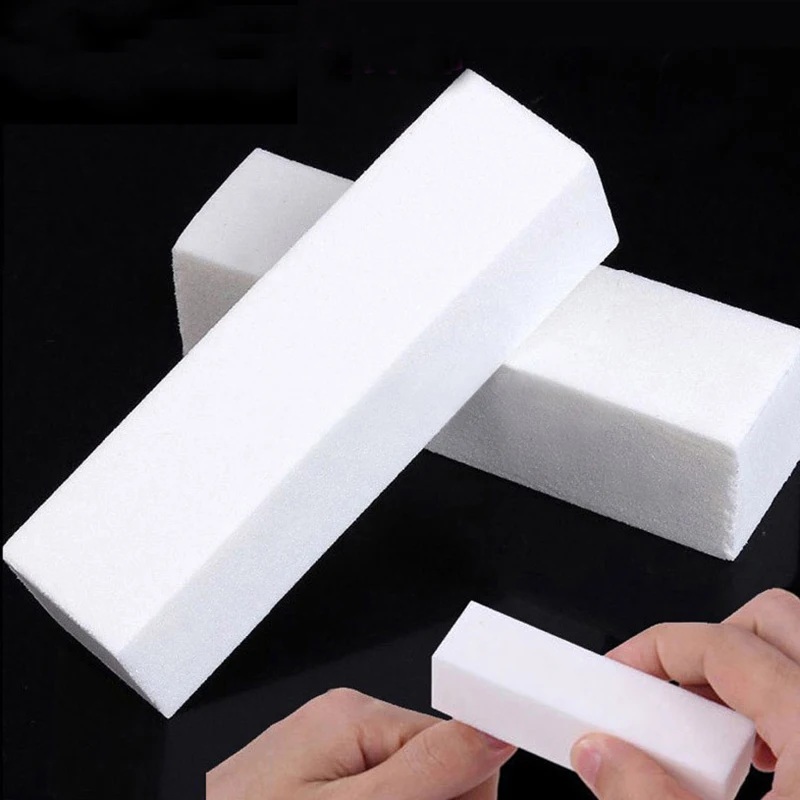 10Pcs White Buffing Sanding Files Block Pedicure Manicure Polisher Nail Art Buffer Polishing Tools