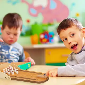 

Indoor Finger Fun Parent-Child Interactive Toys Fashionable Assistant Growth Cognition Table Game Bowling Educational Toy