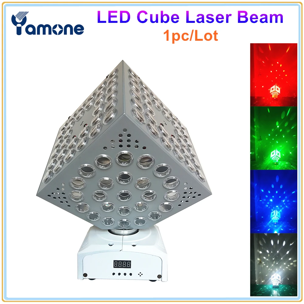 

1pc/Lot Unique Led Cube Magic Laser Ball Moving Head Beam Light DMX Rubik RG Laser Colorful RGBW Beam Effect Light For KTV DJ