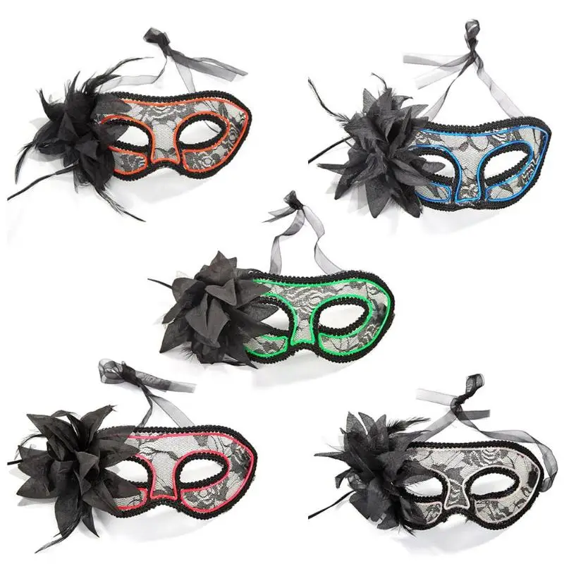 

Women Lace Xmas Halloween Decor Eye Mask Dance Masquerade Makeup Party Supplies Personality Decoration Cosplay Bar Evening Show