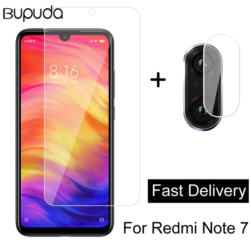

2 in 1 Protective Glass For Redmi Note 5 6 7 Pro Tempered Glass Screen Protector For Redmi 5 6 7A Plus A S2 K20 Glass Film