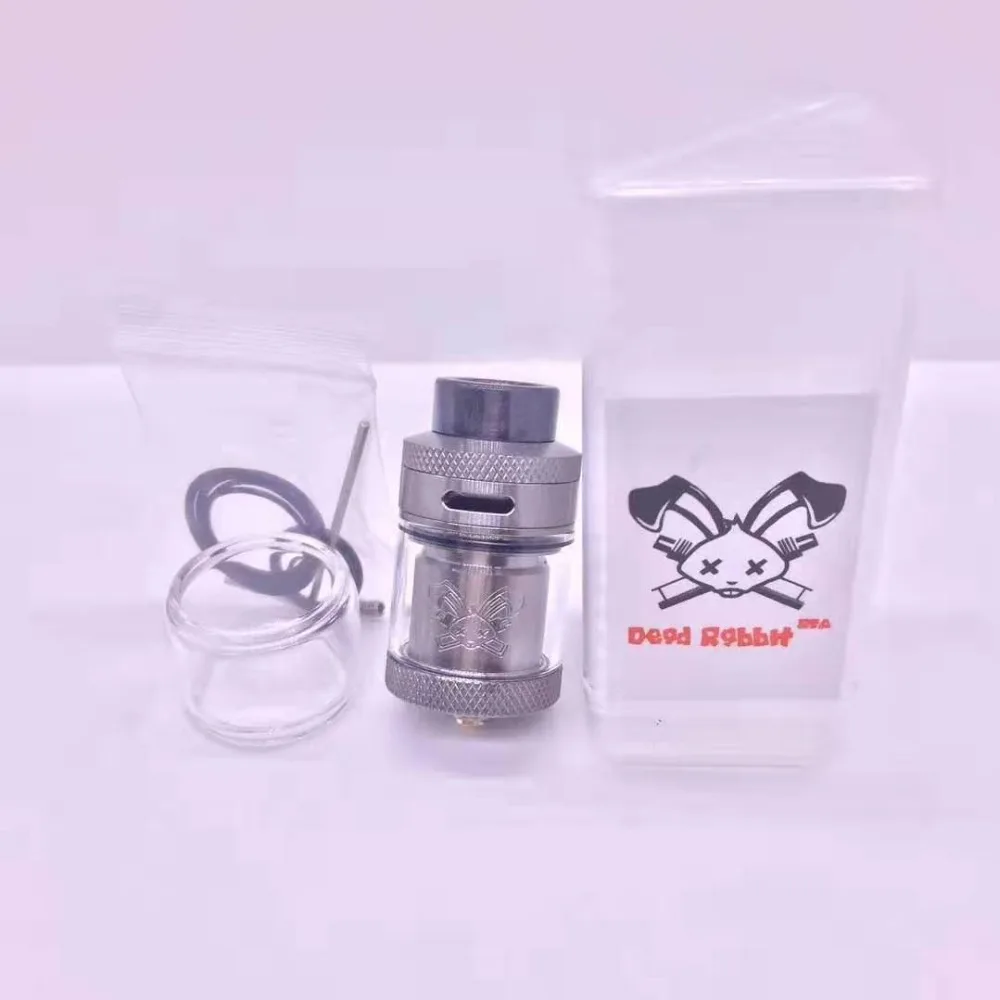 chorme Распылитель Apocalypse drop Rabbit RTA 25 мм 2 мл/4,5 мл с полимерным капельным наконечником, Одноместный/с двойной катушкой, Восстановленный MTL RTA танк - Цвет: chorme