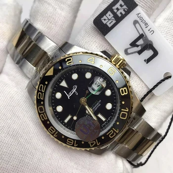 

Limited sale Luxury Brand AAA watch GMT Men automatic self-wind sweeping movement luxury Watches Brown dial day date