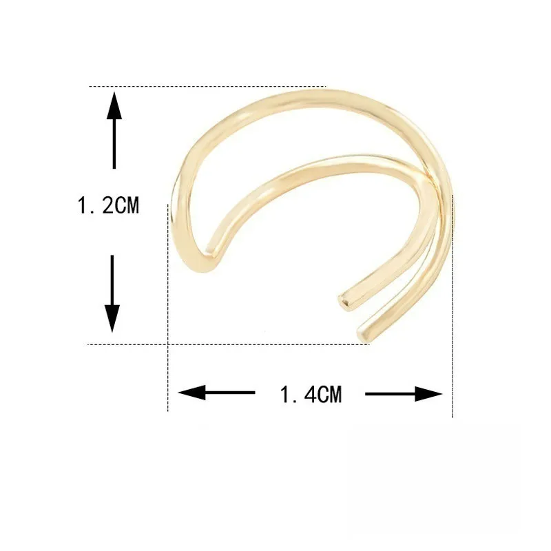 5 шт./компл. модные серьги-манжеты золото кафф на ухо клип серьги для женщин, головные уборы Earcuff без Имитация пирсинга серьги, Надеваемые На ушной хрящ