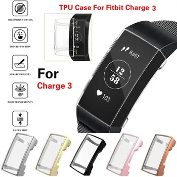 

Clear TPU Case Cover Voor For fitbit charge 2 Band Full Protection Frame Case Protector Frame Voor For Fitbit Charge 3 case