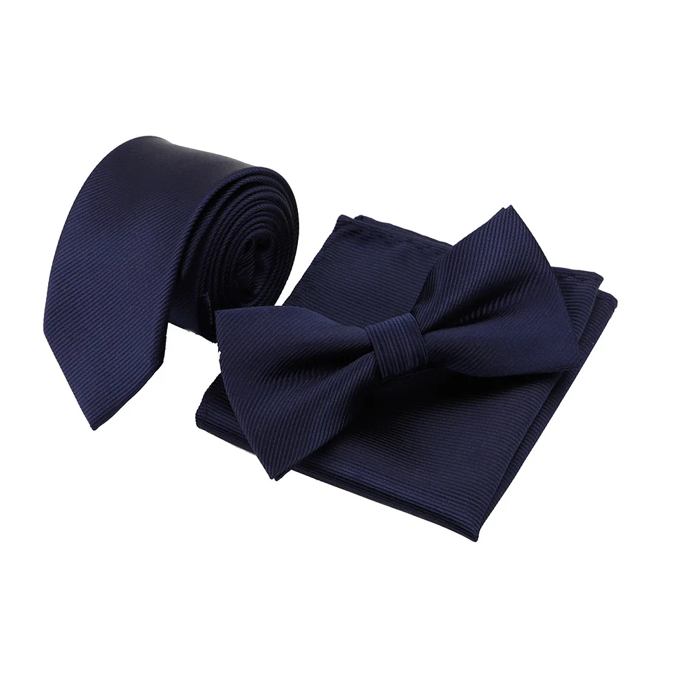 Горячая Мода Твердый набор галстуков мужские дизайнерские обтягивающие полосатые галстуки галстук бабочка платок галстуки для костюма галстук-бабочка Corbatas - Цвет: 5