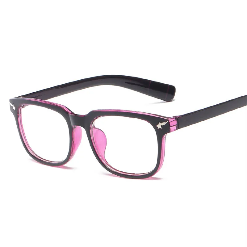 KUJUNY, модные очки с метеоритным декором, оправа для очков, темпера, для мужчин, для студентов, плоская оправа для очков, для мужчин и женщин - Цвет оправы: Purple