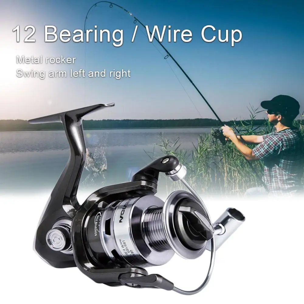 

High Quality Fishing Reel All Metal Spool Spinning Reel Swing Arm Left and Right Handle Line Spool Saltwater Fishing Accessories