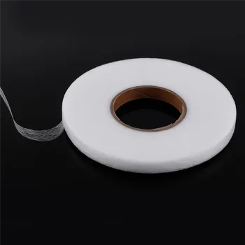 

White Double Sided Sewing Accessory Adhesive Tape Cloth Apparel Not Fusible Interlining Fabric Tape DIY Adhesive Mesh Film