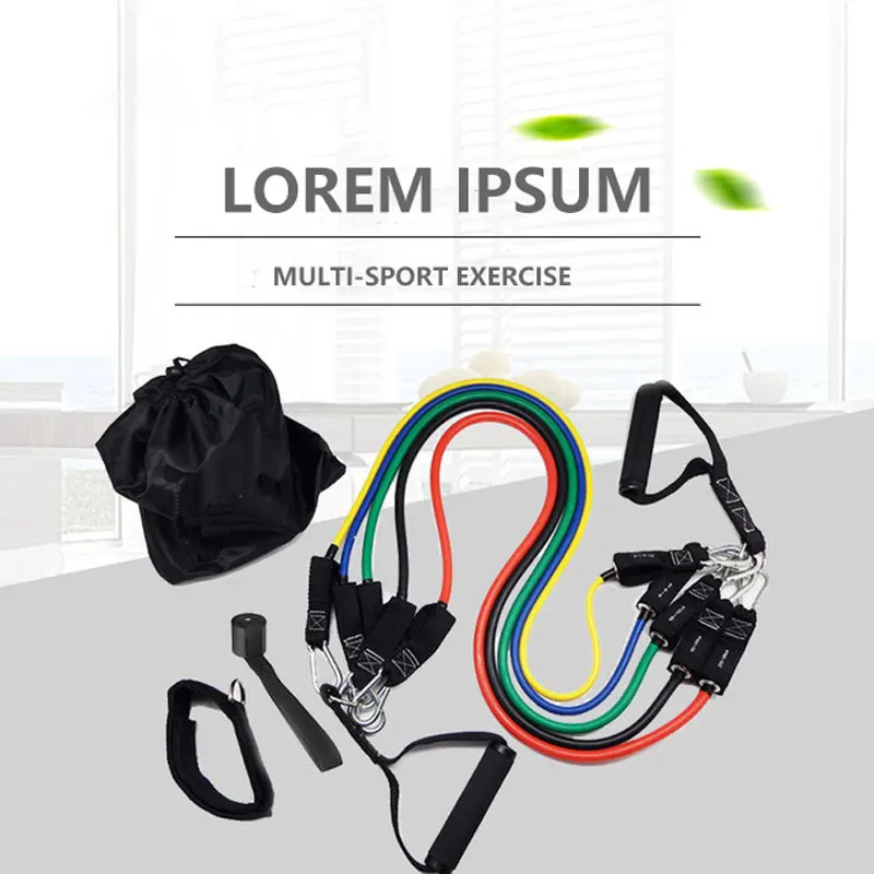 

Workout 11pcs/Set Pull Rope Fitness Yoga Rubber Loop Tube Latex Tubes Exercises Resistance Bands Excerciser Body Training