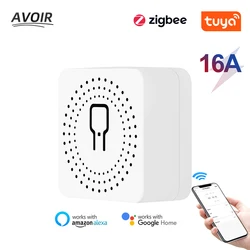Avoir Tuya Zigbee Control Light Switch Support 2 Way Smart Home Wifi Module Smart Circuit Breaker Works With Alexa Google Home