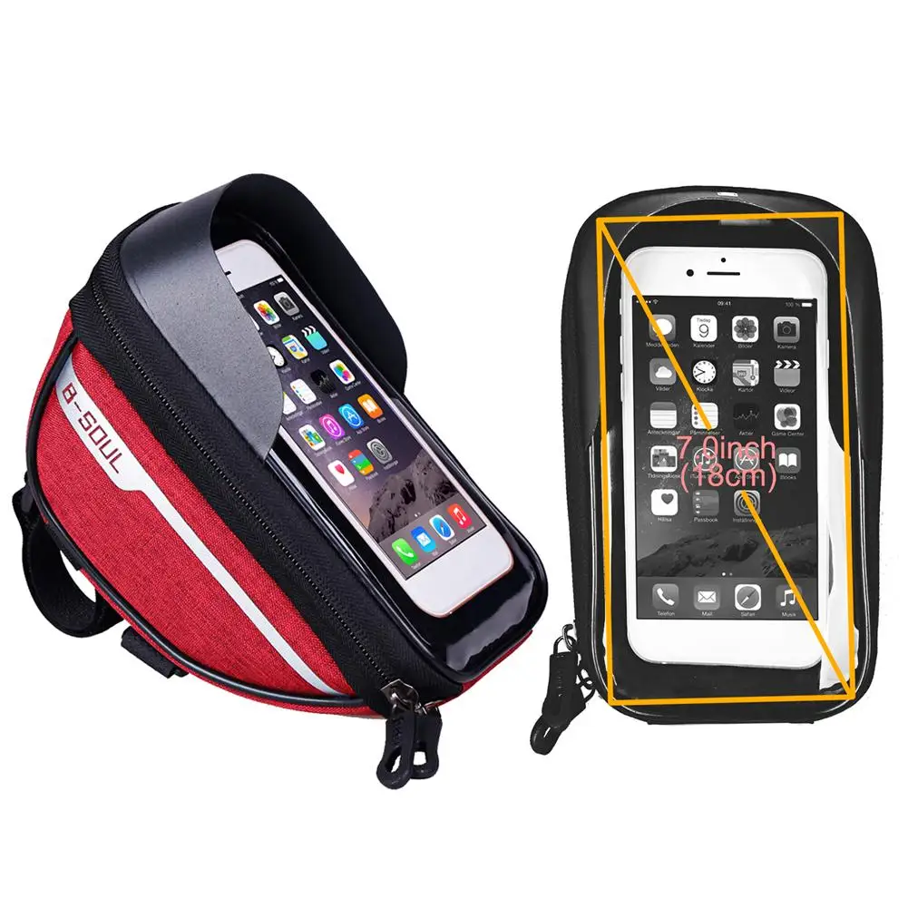 Bicycle Frame Front Tube Bag Portable Waterproof Practical Touch Screen Phone Holder MTB Bike Handlebar Cell Mobile Phone Bag mobile stand for table