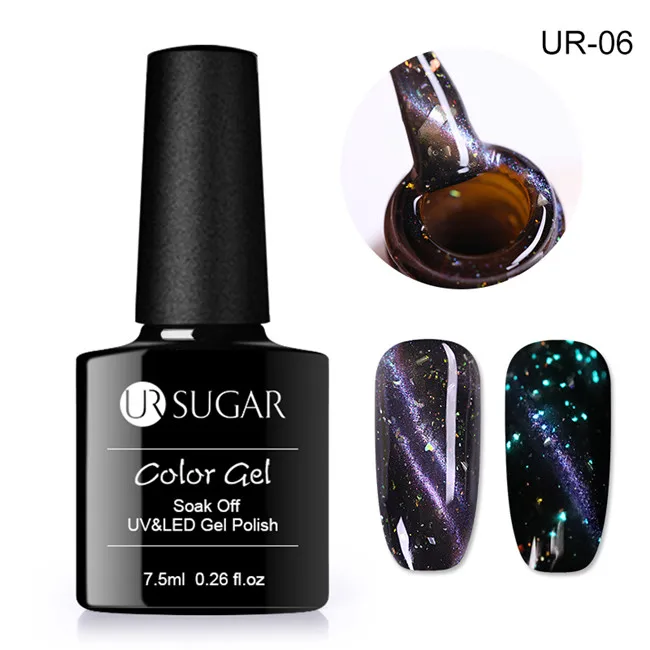 Ur Sugar 7,5 m 9D гель для ногтей глаз хамелеона кота Галактический Магнитный замачиваемый УФ светодиодный гель лак для ногтей Полупостоянный Гель-лак для маникюра - Цвет: 44999-6