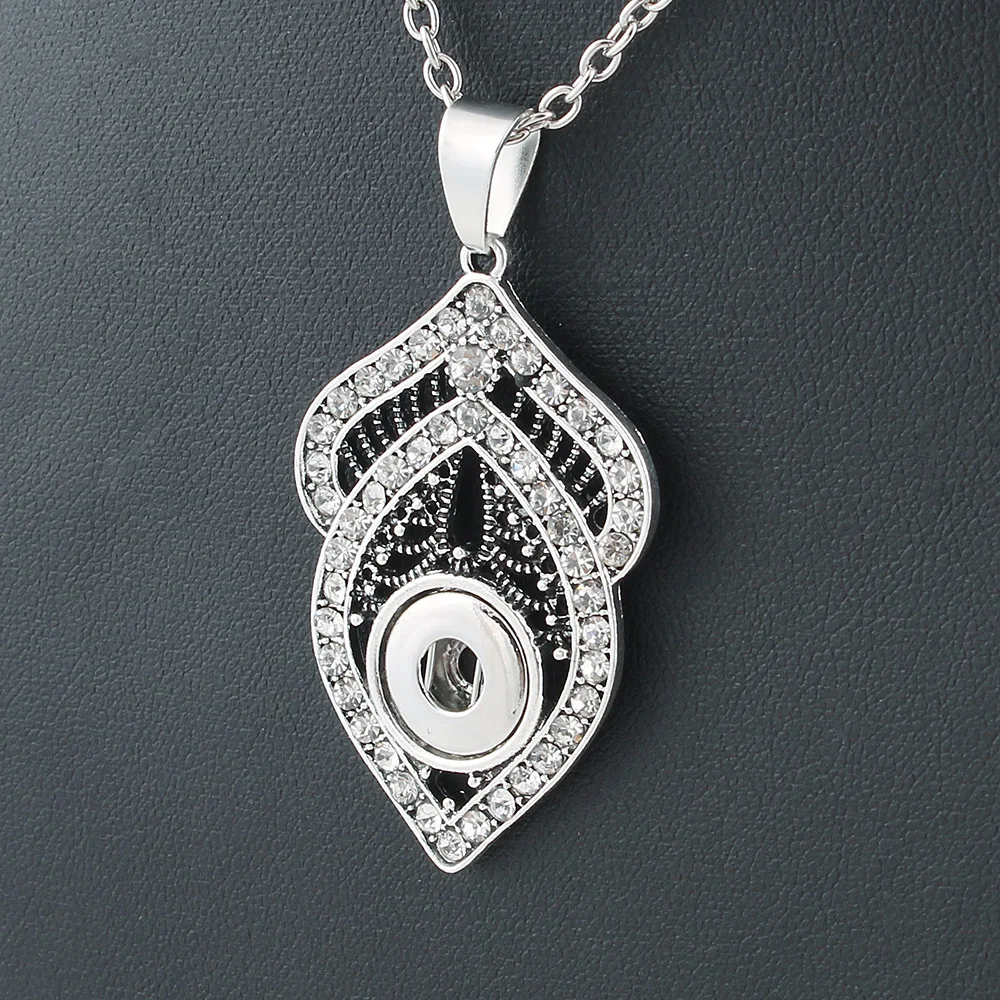 New Snap Jewelry Metal Crystal Pendant Necklaces Fit DIY 12MM Buttons Wholesale Women ZG094 | Украшения и аксессуары