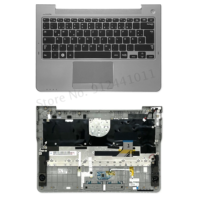 NEW LCD Back Cover For Samsung NP535U3C NP535U3B NP530U3C NP530U3B Front Bezel Hinges Palmrest Bottom Case A B C Top Case Silver leather laptop bags for men