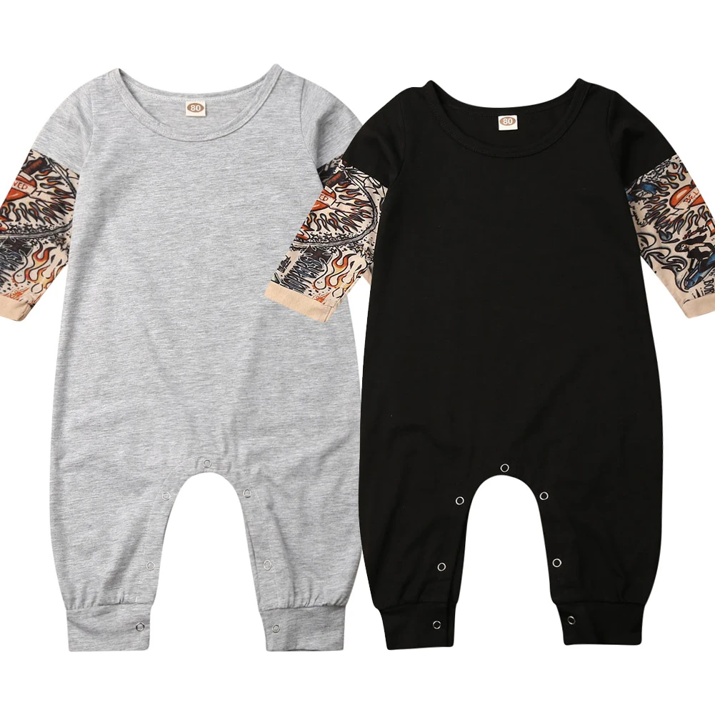2019NEW Autumn Long Sleeve Newborn Romper Baby Boys Girl Infant Romper Jumpsuit Cotton Clothes Outfit