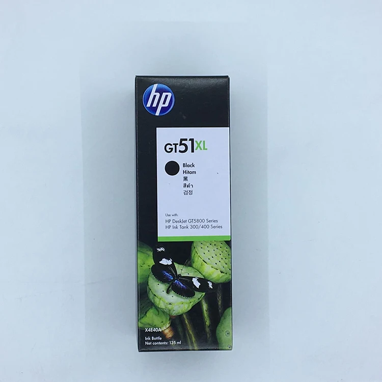 Печать запасов GT51 GT52 M0H50A M0H51A печать запасов hp резервуар для чернил 310 410 318 319 418 GT5800 GT5810 GT5820 hp чернила - Цвет: Black ink