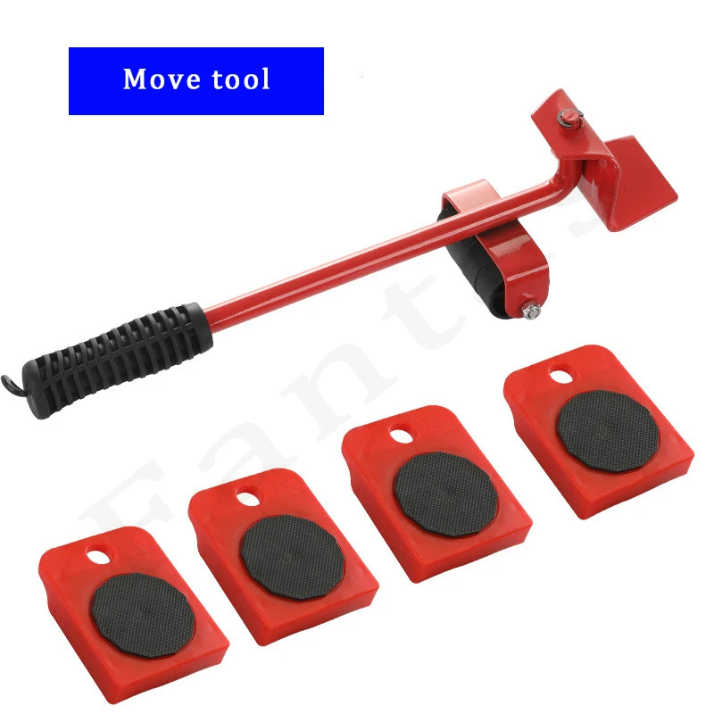 New Moving Tool With 4 Lifting Pulley Blocks For Furniture Heavy Moving